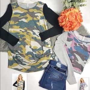 NWT Pink Camo l/s tee - medium